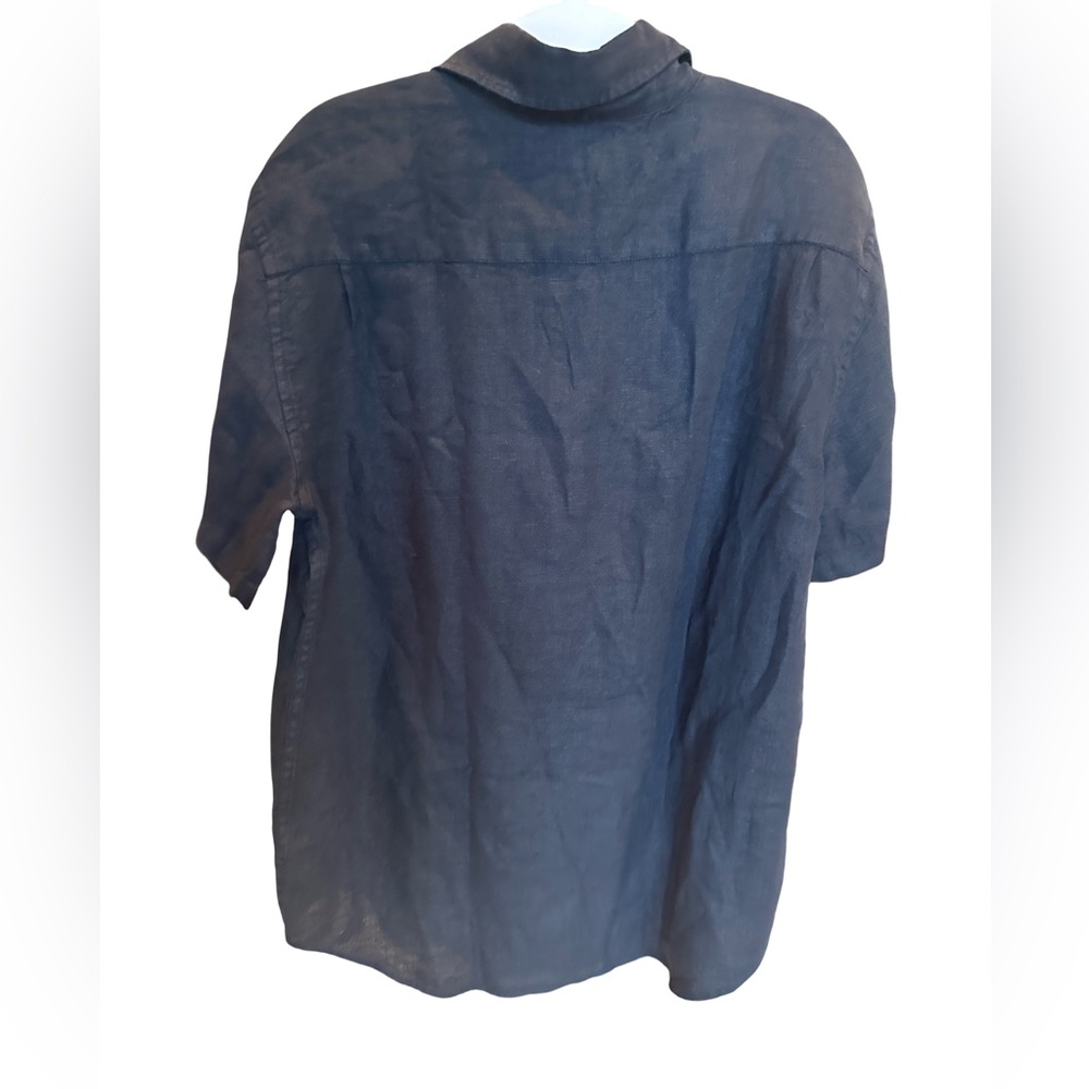 Quince NWT European Linen Short Sleeve Shirt Deep Navy Men’s Size M - Picture 5 of 7